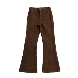 American Eagle Outfitters Pants Womens 8 Brown Corduroy Super Hi-Rise Flare